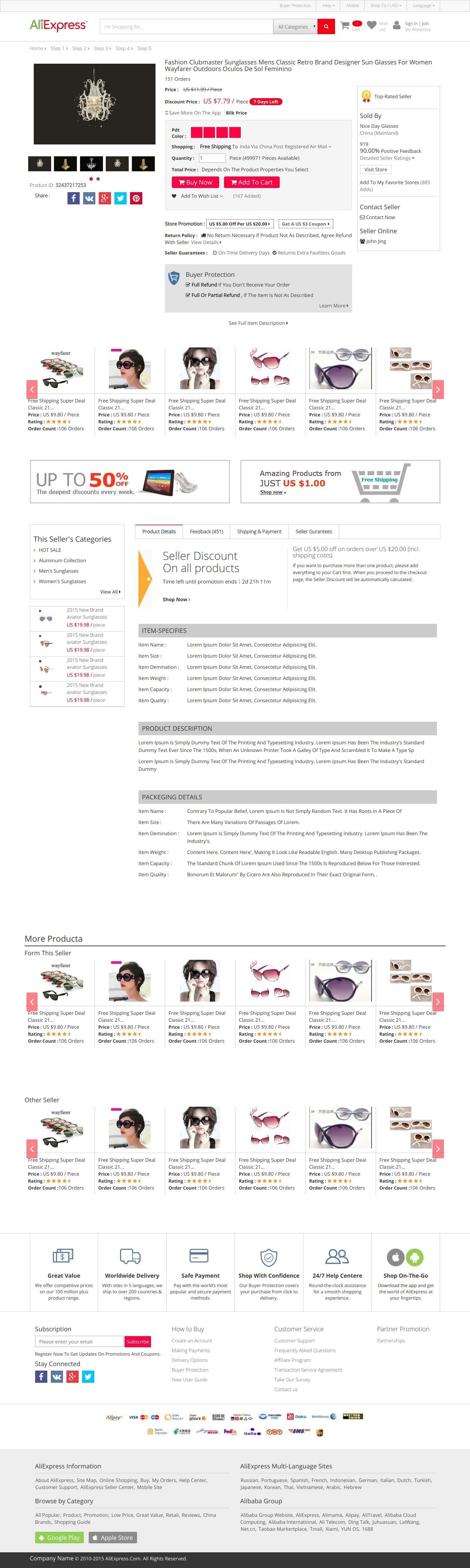 Product page Design - View image in New Tab for large experience